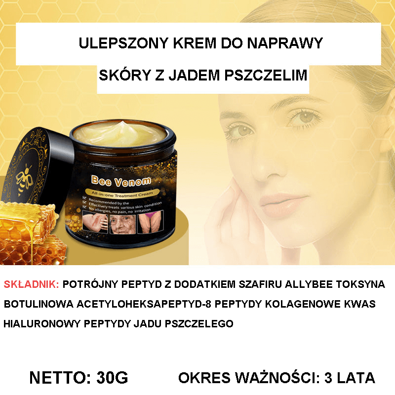 🔥Zatwierdzony przez GMP: Krem regenerujący skórę z jadem pszczelim — 🔥Ograniczona czasowo oferta 80% zniżki🔥